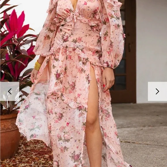 Buddy Love Pink Floral Maxi Dress - Picture 6 of 10
